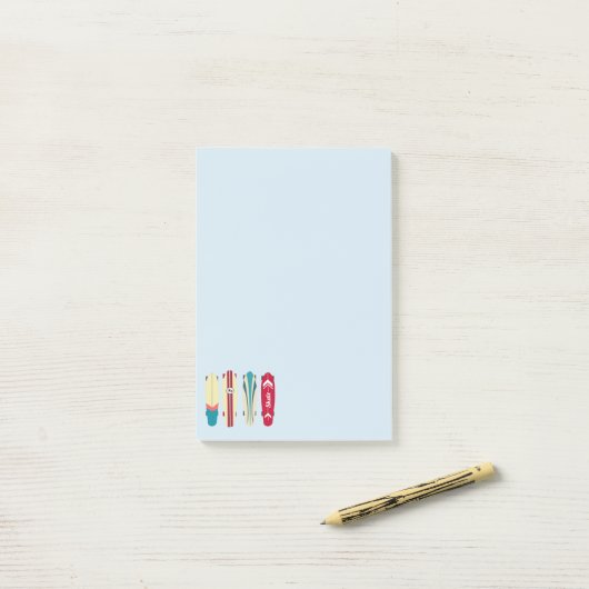 Vintage Skateboards Post-it Klebezettel (Auf Schreibtisch)