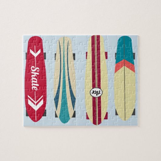 Vintage Skateboards Puzzle (Horizontal)