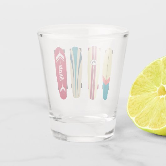 Vintage Skateboards Schnapsglas (Rückseite)