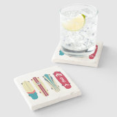 Vintage Skateboards Steinuntersetzer (Seitenansicht)