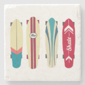 Vintage Skateboards Steinuntersetzer (Vorderseite)