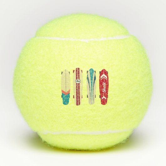 Vintage Skateboards Tennisbälle (Vorderseite)