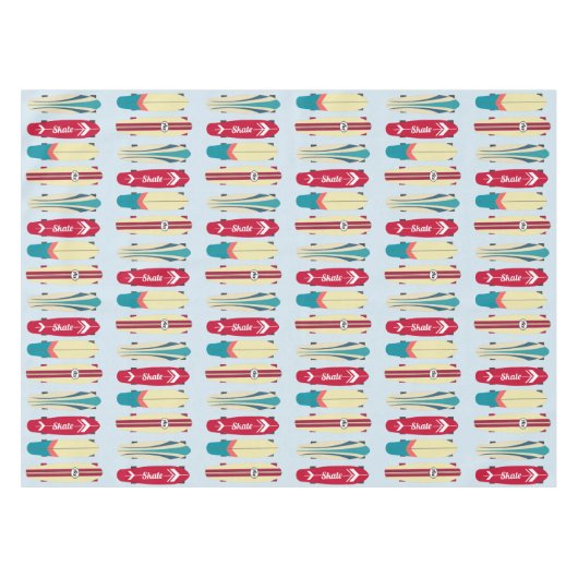 Vintage Skateboards Tischdecke (Vorderseite (Horizontal))