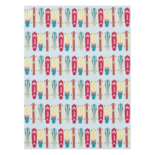 Vintage Skateboards Tischdecke (Vorderseite)