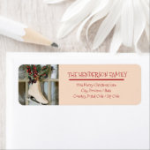 Vintage Skaten Weihnachts-Rücksendeadresse (Insitu)