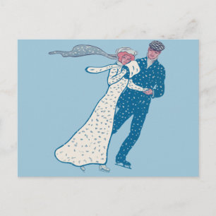 Vintage Skater Postkarte