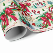 Vintage Skater und Bänder Geschenkpapier