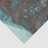 Vintage Skeletal Xray Aquamarin-braune Textur Seidenpapier (Ausschnitt)