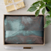 Vintage Skeletal Xray Aquamarin-braune Textur Seidenpapier (Geschenk)