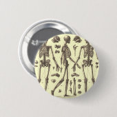 Vintage Skeleton Diagramme Button (Vorne & Hinten)
