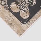 Vintage Skeleton-Halloween-Hochzeit Seidenpapier (Ausschnitt)