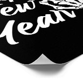 Vintage Skeleton Happy New Year Eve  Poster (Ecke)