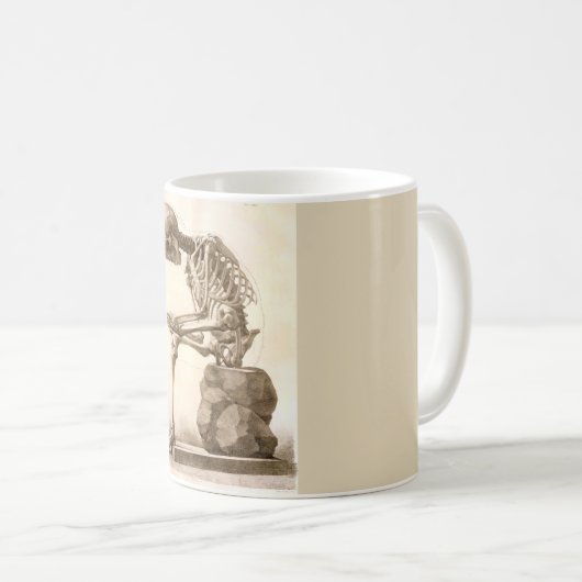 Vintage Skeleton Kaffee-Tasse Kaffeetasse (VorderseiteRechts)
