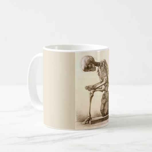Vintage Skeleton Kaffee-Tasse Kaffeetasse (Vorderseite Links)