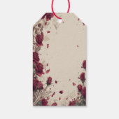 Vintage Skeleton Skull Love Red Rose Collage Geschenkanhänger (Rückseite)