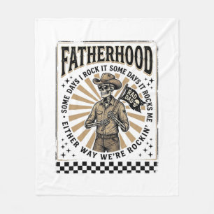 Vintage-Skelett-Cowboy-Vater-Shirt-Design Fleecedecke