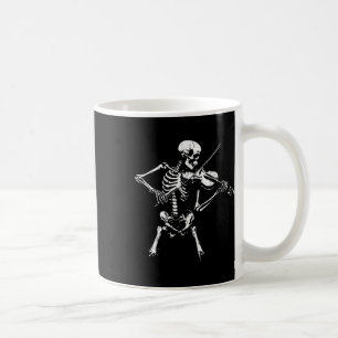 Vintage-Skelett, das Violine spielt, Halloween-Roc Kaffeetasse