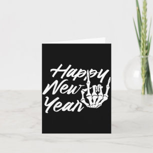 Vintage-Skelett Frohes Silvester  Karte