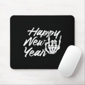 Vintage-Skelett Frohes Silvester  Mousepad (Mit Mouse)