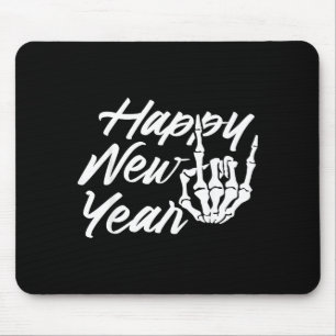 Vintage-Skelett Frohes Silvester  Mousepad