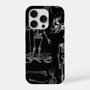 Vintage-Skelett-Illustration Handyhülle iPhone 15 Pro Hülle