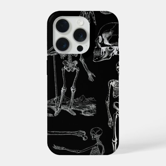 Vintage-Skelett-Illustration Handyhülle iPhone Hülle (Rückseite)