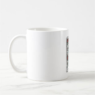 Vintage-Skelett-Krankenschwester-Tarotkartendesign Kaffeetasse