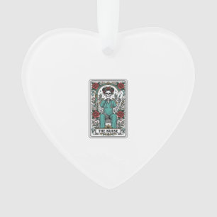 Vintage-Skelett-Krankenschwester-Tarotkartendesign Ornament