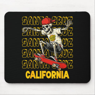 Vintage-Skelett-Skateboard Santa Cruz Kalifornien Mousepad