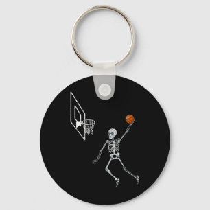 Vintage-Skelett-Spieler, der den Hoop Hallow dunck Schlüsselanhänger