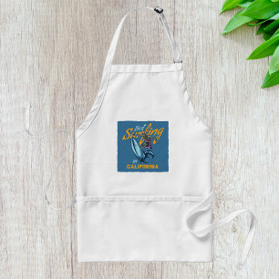 Vintage-Skelett-Surfen-Kalifornien-Strand Schürze