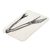 Vintage Skelettarmknochen Personalisierte Retrokno Magnet (Linke Seite)