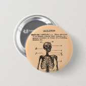 Vintage Skelettdefinition Button (Vorne & Hinten)