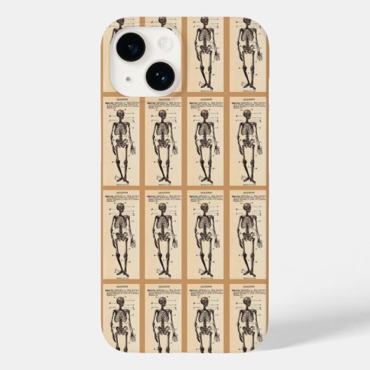 Vintage Skelettdefinition Case-Mate iPhone Hülle (Rückseite)