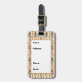 Vintage Skelettdefinition Gepäckanhänger (Vorderseite vertikal)