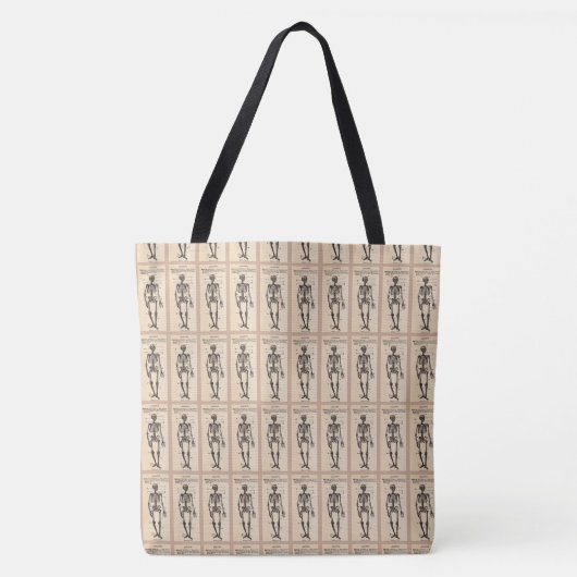 Vintage Skelettdefinition Tasche (Vorderseite)