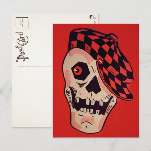 Vintage Skelettdekoration Postkarte (Vorne/Hinten)