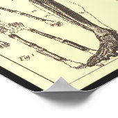 Vintage Skelettdiagramme Poster (Ecke)