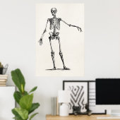 Vintage Skelettfräsen 1800er Jahre Retro Anatomie Poster (Heimbüro)