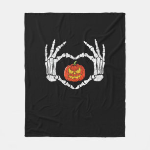 Vintage Skeletthandschuhe Herbstsonne Fleecedecke