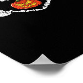 Vintage Skeletthandschuhe Herbstsonne Poster (Ecke)