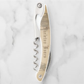 Vintage Skelettknochen Halloween-Korkenschraube Kellnermesser (Vorderseite)