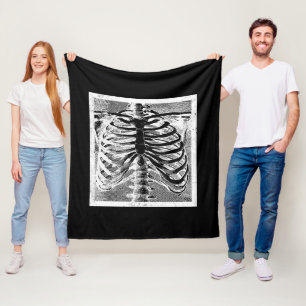 Vintage Skelettknochen Torso-Karosserie Halloween Fleecedecke