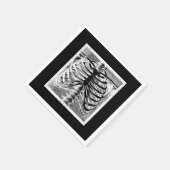 Vintage Skelettknochen Torso-Karosserie Halloween Serviette (Ecke)