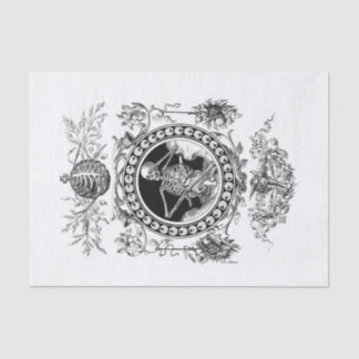 Vintage Skelettkunst für Halloween-Decodierung Seidenpapier