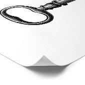 Vintage Skelettprägung Poster (Ecke)