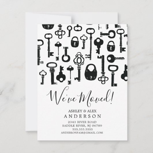 Vintage Skeletttasten-Ankündigung Ankündigung (Vorderseite)