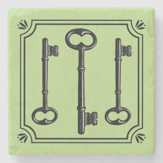Vintage Skeletttasten Steinuntersetzer