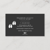 Vintage Sketch-Butcher-Kuh-Visitenkarte Visitenkarte (Rückseite)