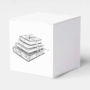 Vintage Sketch-Illustration von gebündelten Bücher Geschenkschachtel